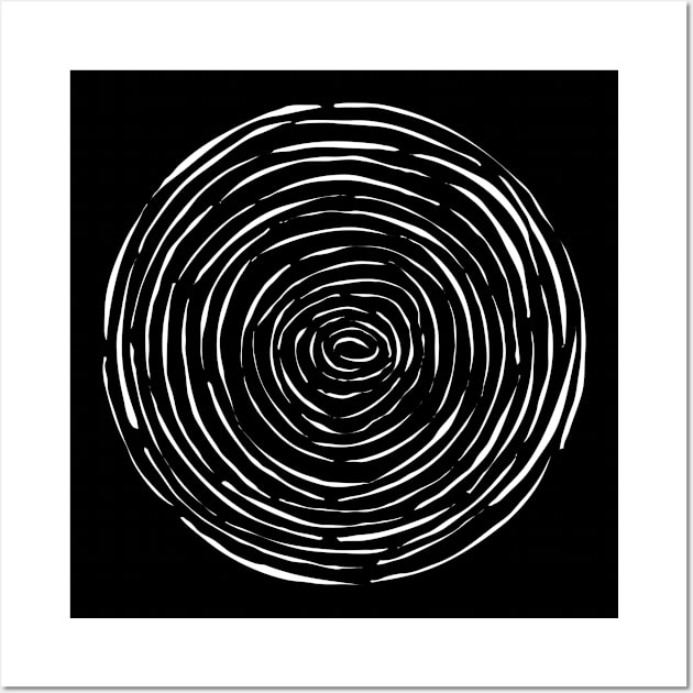 Round Circular Swirl Illustration Wall Art by Abeer Ahmad